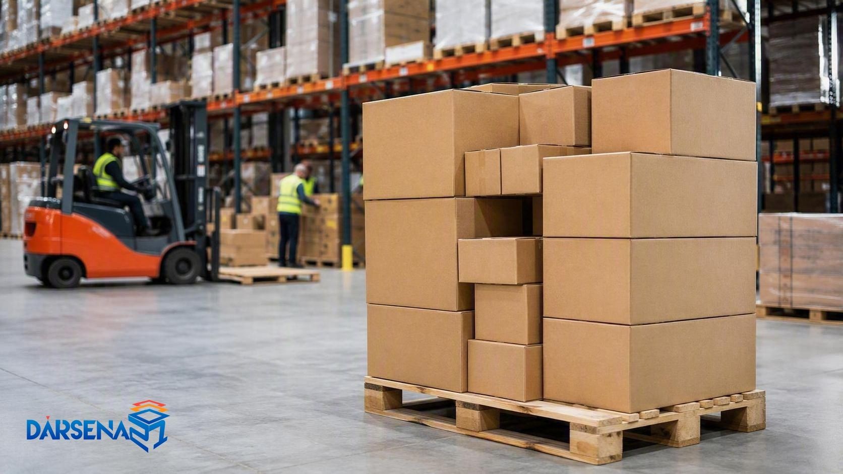 Cubicaje logístico de cajas sobre palé con espacios sin aprovechar